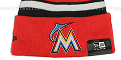 Marlins BIG-SCREEN Knit Beanie Hat by New Era - 3rd View