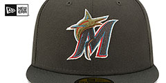 Marlins COLOR PACK MULTI Charcoal Fitted Hat by New Era - 3rd View