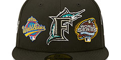 Marlins HISTORIC CHAMPIONS Black Fitted Hat by New Era - 3rd View