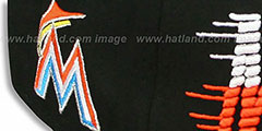 Marlins SAILTIP SNAPBACK Black-Orange Hat by New Era - 3rd View