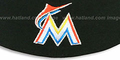 Marlins TECH MARK Black-Orange Fitted Hat by New Era - 3rd View