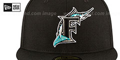 Marlins WORLD SERIES SIDE PATCH Black Fitted Hat by New Era - 3rd View