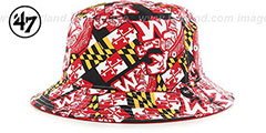 Maryland THROWBACK BRAVADO BUCKET Black Hat by Twins 47 Brand - 3rd View