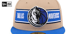 Mavericks 2024 NBA DRAFT Camel-Royal Fitted Hat by New Era - 3rd View