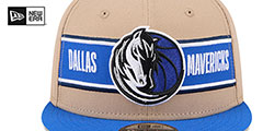 Mavericks 2024 NBA DRAFT SNAPBACK Camel-Royal Hat by New Era - 3rd View