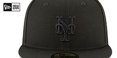 Mets BLACKOUT Fitted Hat by New Era - 3rd View