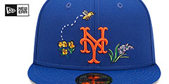 Mets FLORAL WATERCOLORS Royal Fitted Hat by New Era - 3rd View