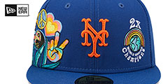 Mets GROOVY Royal Fitted Hat by New Era - 3rd View