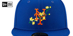 Mets LOGO BLOOM SIDE-PATCH Royal-Yellow Fitted Hat by New Era - 3rd View