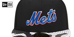 Mets METALLIC CAMO Fitted Hat by New Era - 3rd View