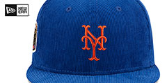 Mets OLD SCHOOL CORDUROY SIDE-PATCH Royal Fitted Hat by New Era - 3rd View