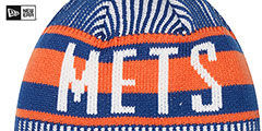 Mets STRIPED Knit Beanie Hat by New Era - 3rd View