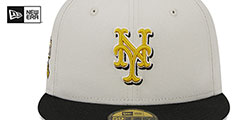 Mets TWO-TONE STONE Fitted Hat by New Era - 3rd View