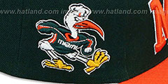 Miami LACROSSE SUPER-ARCH SNAPBACK Green-Orange Hat by Zephyr - 3rd View