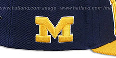 Michigan LACROSSE SUPER-ARCH SNAPBACK Navy-Gold Hat by Zephyr - 3rd View