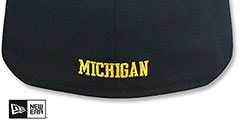 Michigan NCAA TEAM-BASIC Navy Fitted Hat by New Era - 3rd View