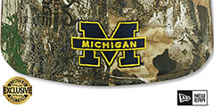 Michigan NCAA TEAM-BASIC Realtree Camo Fitted Hat by New Era - 3rd View