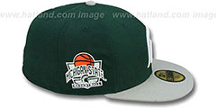 Michigan State SIDE BASKETBALL-PATCH Green-Grey Fitted Hat by New Era - 3rd View