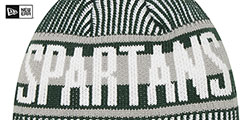 Michigan State STRIPED Knit Beanie Hat by New Era - 3rd View