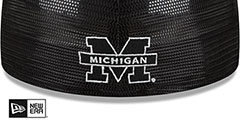 Michigan TEAM-BASIC TRUCKER Black-White Fitted Hat by New Era - 3rd View