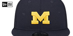 Michigan TEAM-BASIC TRUCKER SNAPBACK Navy Hat by New Era - 3rd View