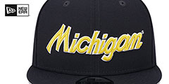 Michigan TEAM-SCRIPT SNAPBACK Navy Hat by New Era - 3rd View