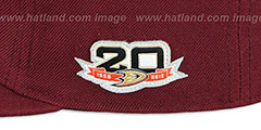 Mighty Ducks VINTAGE CLASSIC Plum Fitted Hat by Mitchell and Ness - 3rd View