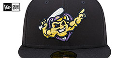 Mighty Mussels MILB ONFIELD GAME Navy Fitted Hat by New Era - 3rd View