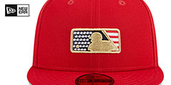 MLB Umpire 2023 JULY 4TH STARS N STRIPES Red Fitted Hat by New Era - 3rd View