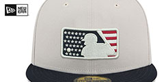 MLB Umpire 2024 JULY 4TH STARS N STRIPES Fitted Hat by New Era - 3rd View