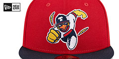 Mud Hens MILB MARVEL DEFENDERS SIDE-PATCH Red-Navy Fitted Hat by New Era - 3rd View