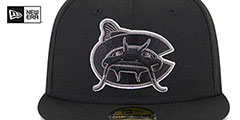 Mudcats THEME NIGHT Black Fitted Hat by New Era - 3rd View