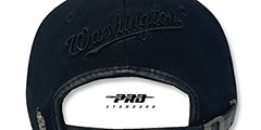 Nationals ALT LOW-PRO BLACK METAL BADGE STRAPBACK Black Hat by Pro Standard - 3rd View