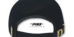 Nationals ALT LOW-PRO GOLD METAL BADGE STRAPBACK Black Hat by Pro Standard - 3rd View