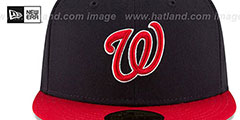 Nationals COUNTRY COLORS Navy-Red Fitted Hat by New Era - 3rd View