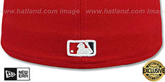 Nationals LEATHER POP Red Fitted Hat by New Era - 3rd View