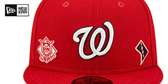 Nationals TRIPLE THREAT IDENTITY Red Fitted Hat by New Era - 3rd View