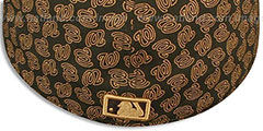 Nationals W ALL-OVER FLOCKING Brown-Wheat Fitted Hat by New Era - 3rd View