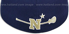 Navy SWOOP LACROSSE Navy Fitted Hat by Zephyr - 3rd View