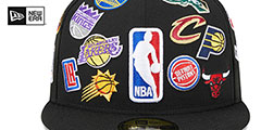 NBA ALL STAR ALL-OVER Black Fitted Hat by New Era - 3rd View