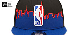 NBA SKYLINE TIP OFF SNAPBACK Black-Royal Hat by New Era - 3rd View