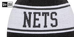 Nets BANNER Knit Beanie Hat by New Era - 3rd View