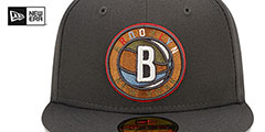 Nets COLOR PACK MULTI Charcoal Fitted Hat by New Era - 3rd View