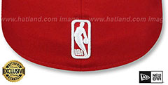 Nets NBA TEAM-BASIC Red-White Fitted Hat by New Era - 3rd View