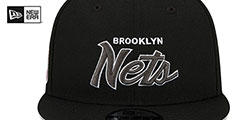 Nets SCRIPT-UP SNAPBACK Black Hat by New Era - 3rd View