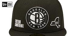 Nets TRIPLE THREAT IDENTITY Black Fitted Hat by New Era - 3rd View