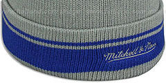 Nets XL-LOGO BEANIE Grey-Royal by Mitchell and Ness - 3rd View