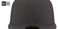 New Era 59FIFTY-BLANK Solid Charcoal Grey Fitted Hat - 3rd View