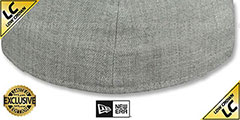 New Era LOW-CROWN 59FIFTY-BLANK Heather Light Grey Fitted Hat - 3rd View