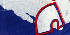 Nordiques PAINTBRUSH SNAPBACK Red-White-Royal Hat by Mitchell and Ness - 3rd View